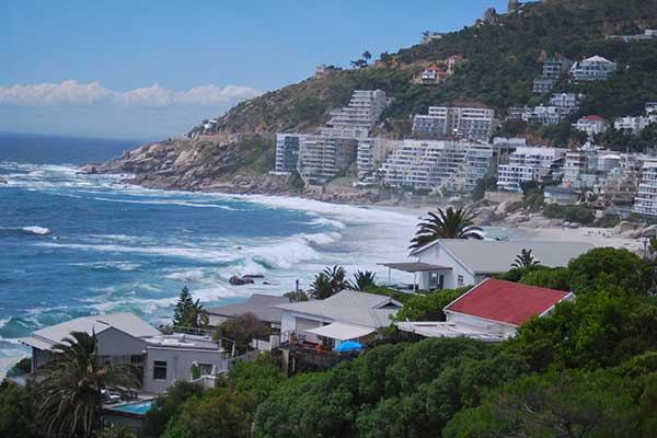 Glen Beach near Camps Bay in Cape Town surrounded by granite rocks and ocean