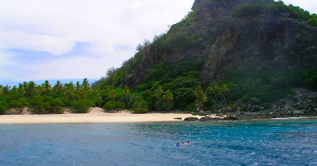 Monuriki Island beach in the Mamanuca Islands of Fiji