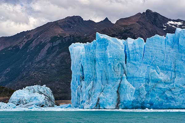 Large glacier and mountains in Patagonia